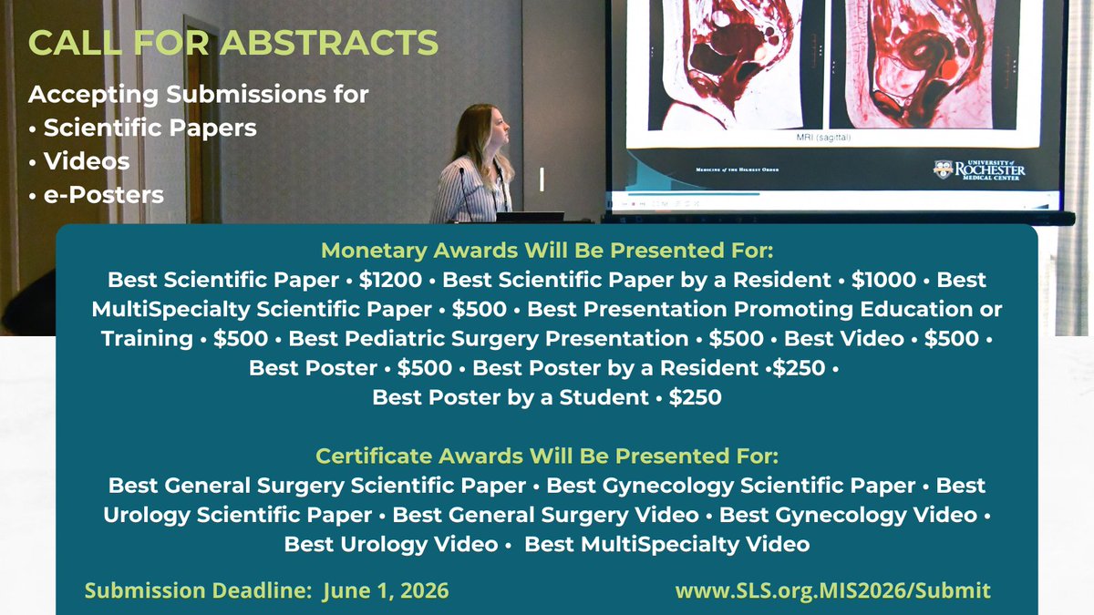 Society of Laparoscopic & Robotic Surgery (SLS) tweet media