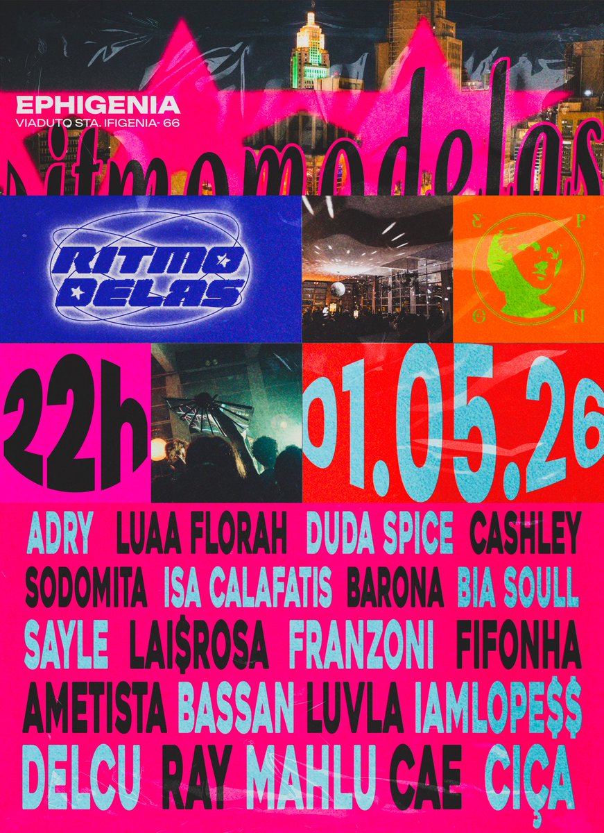 🗓️01/05/2026
📍Ephigênia- Centro de São Paulo

AS MINA vão ocupar um dos prédios mais renomados de São Paulo e mostrar pra todo mundo, que a gente merece estar onde estamos. 
Nós não vamos mais pedir espaço, se acostumem com a nossa presença em lugares que sempre foram nossos.