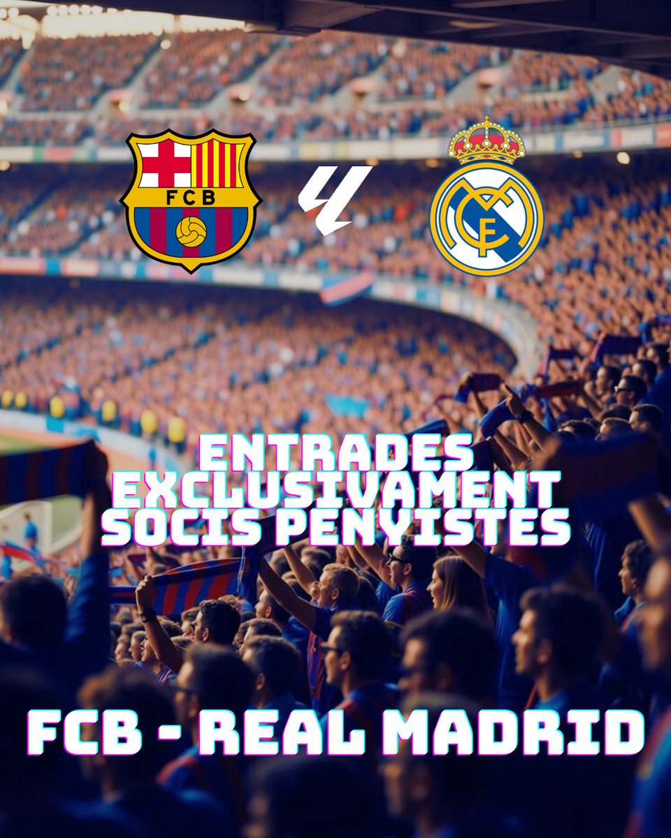 penyablj's tweet photo. 🗓️Obert el període per sol·licitar les entrades per al partit a l'estadi contra el Madrid (diumenge 10/05 21:00). Teniu temps fins el proper divendres 01/05 a les 20h per fer la vostra petició exclusivament a penyablj@gmail.com 📩 https://t.co/XkBBzZ4rTT