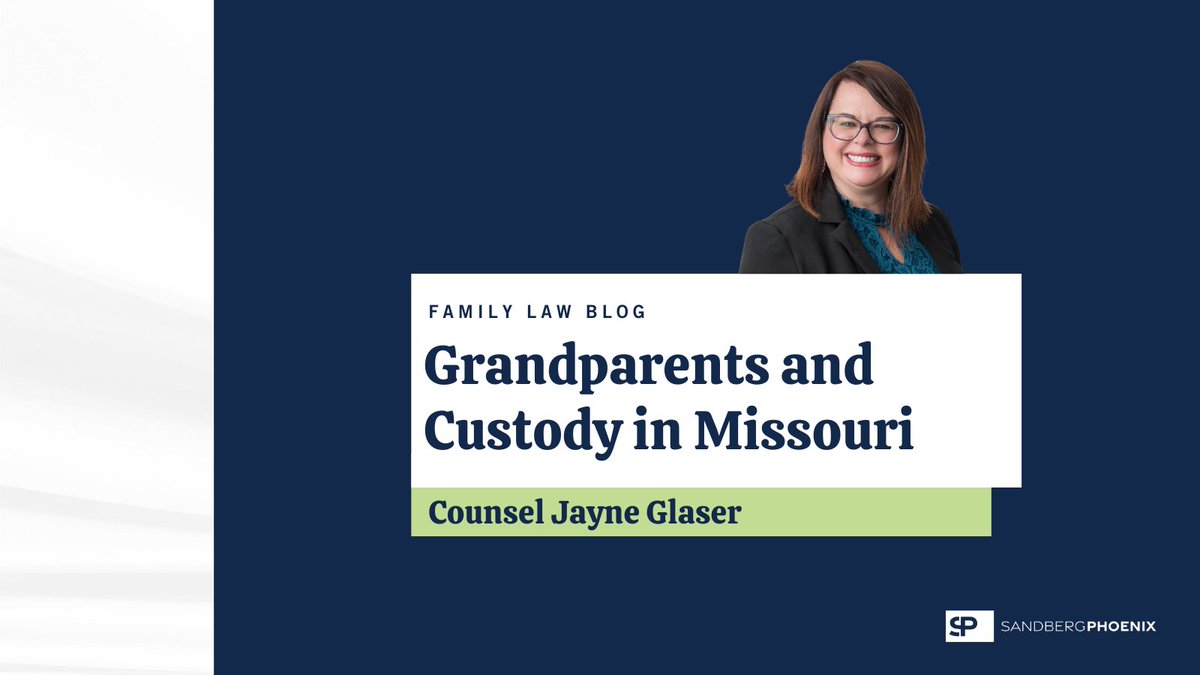 SandbergPhoenix's tweet image. What rights do grandparents have when #custody issues arise in Missouri? Counsel Jayne Glaser explores the legal options available to grandparents and why experienced guidance can make all the difference. Read the #blog here: bit.ly/3QHdlAg #FamilyLaw