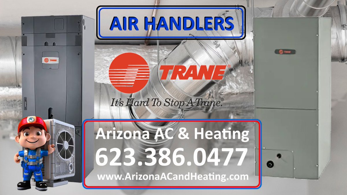 azacandheating's tweet image. Air Handler system sales, installation, service, and repairs. 
arizonaacandheating.com/services/air-h… #AirHandler #AC #Heating #HVAC #AirConditioning #HeatPump #furnace #GasFurnace #SplitSystems #RoofTop #Trane #Contractor #MaricopaCounty #Phoenix #Scottsdale #Goodyear #Arizona