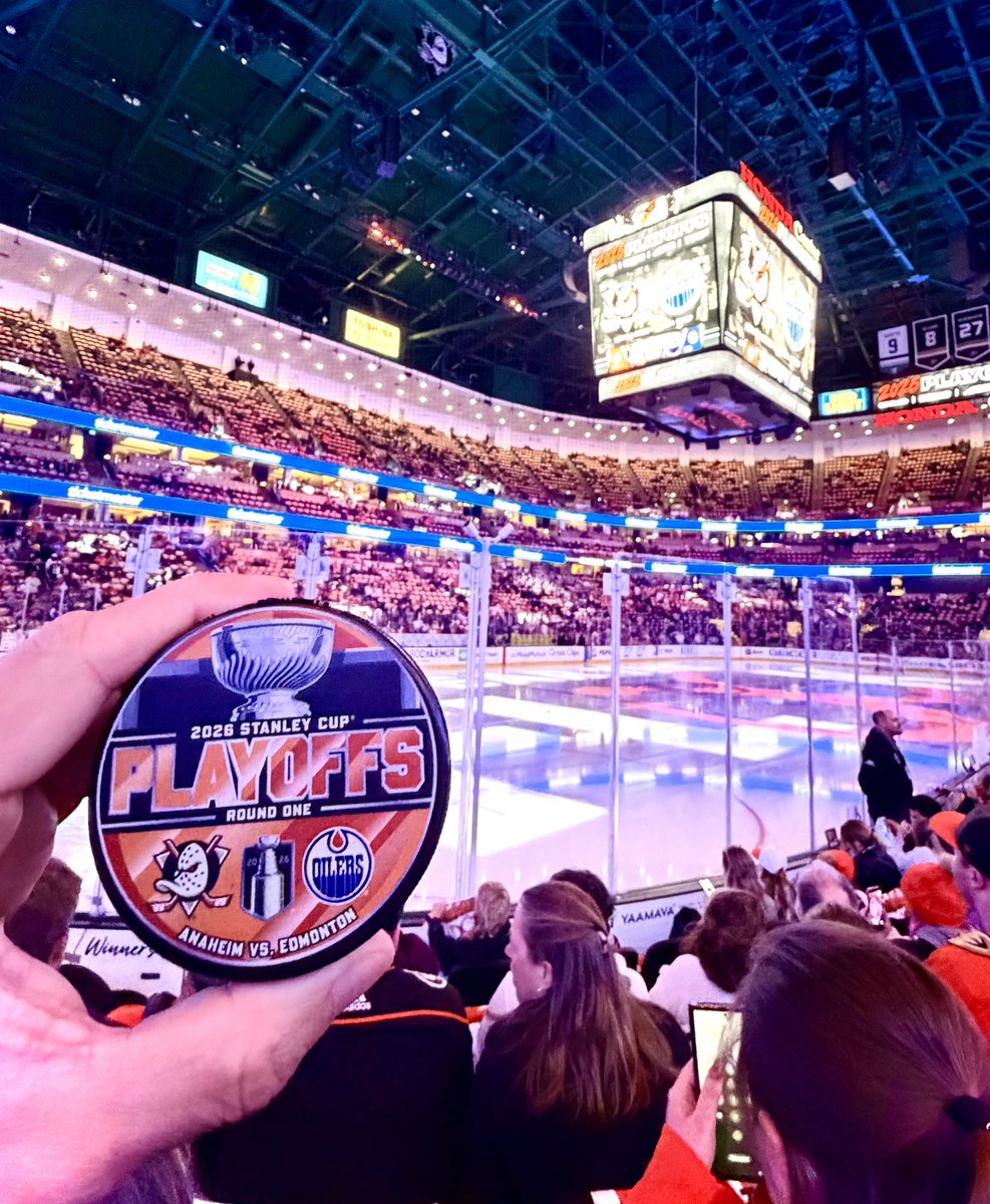 thematusv's tweet photo. There is nothing like the Playoffs Hockey atmosphere. 
Great game and amazing overtime win for my @AnaheimDucks yesterday 🏒 
#FlyTogether #GoDucks https://t.co/Uae7iWexL4