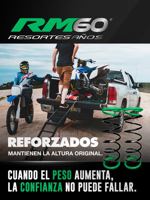 RMresortes's tweet photo. REFORZADOS RM
 
Hechos para trabajar de verdad.
Cuando tu vehículo exige más, la suspensión tiene que responder.

Ya sea por carga, uso intensivo o condiciones exigentes, los resortes reforzados RM están diseñados para rendir donde otros no llegan.

#RM #RMresortes #ReforzadosRM https://t.co/KhorrkaQDz