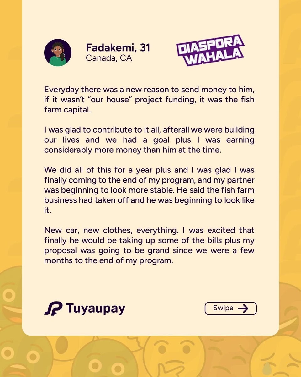 tuyaupay's tweet image. Things are really happening😭

Have a different experience? Share with us anonymously with the link in our bio!

Don't forget to send money with Tuyaupay to a loved one today🤭

Download the app now

#diasporawahala #storytime #movingabroad #nigeriansinca