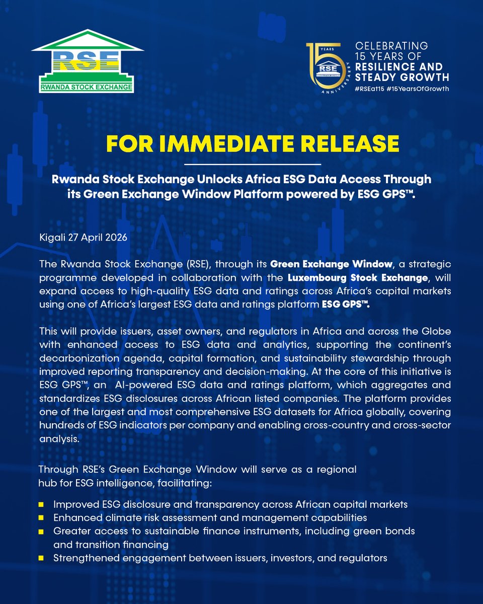RwStockExchange's tweet photo. FOR IMMEDIATE RELEASE https://t.co/p16qq6H263
