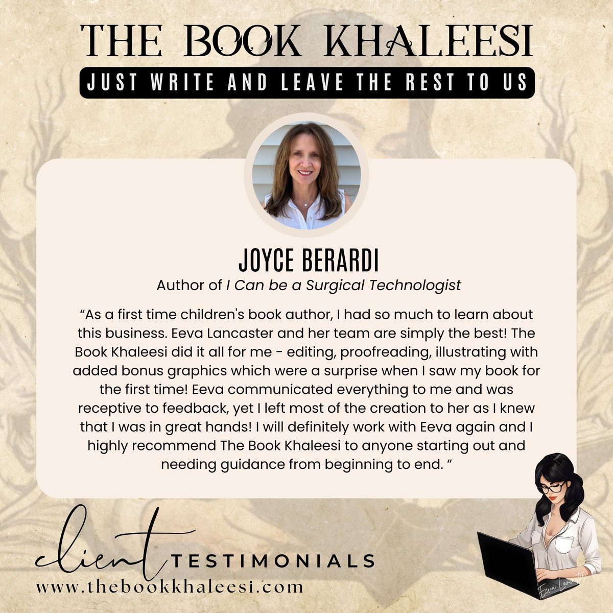 bookishspotlyt's tweet image. CLIENT TESTIMONIAL
We understand how intimidating #selfpublishing can be for new #authors.
We're here to make the process SIMPLE.
✅ Just write and leave the rest to us.
Visit us at thebookkhaleesi.com

#authorservices #WritingCommunity #publishing #books #indieauthors