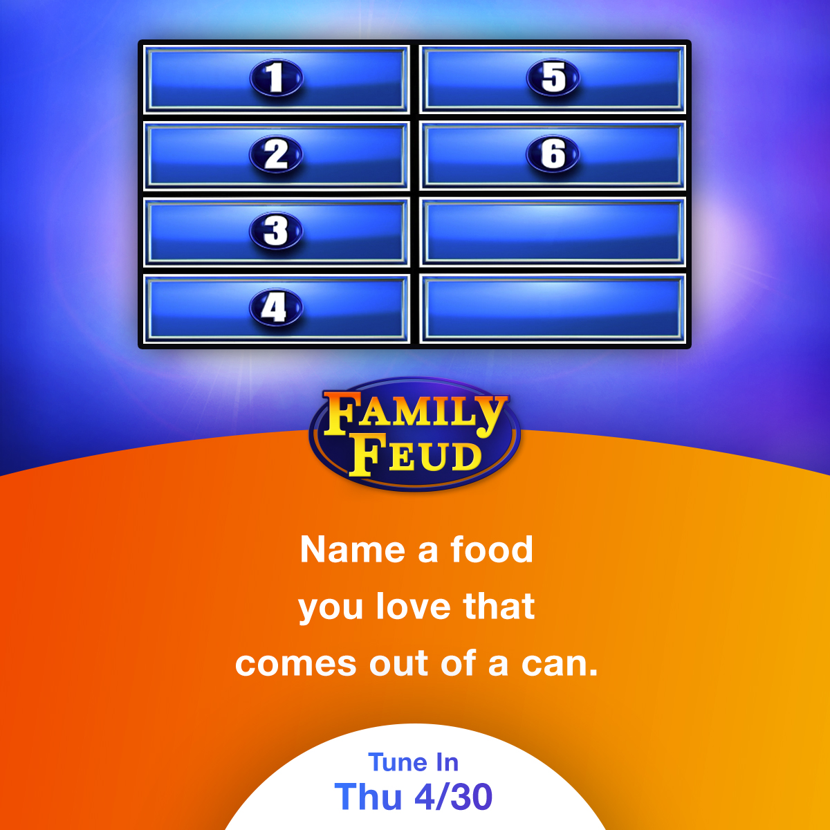 FOX4PLUS's tweet photo. Another thought-provoking @FamilyFeud Question of the Day!  Leave your answer below and watch #FamilyFeud tonight at 6 &amp; 6:30 on MORE 27 KDFI! https://t.co/w5ft1SXMcO