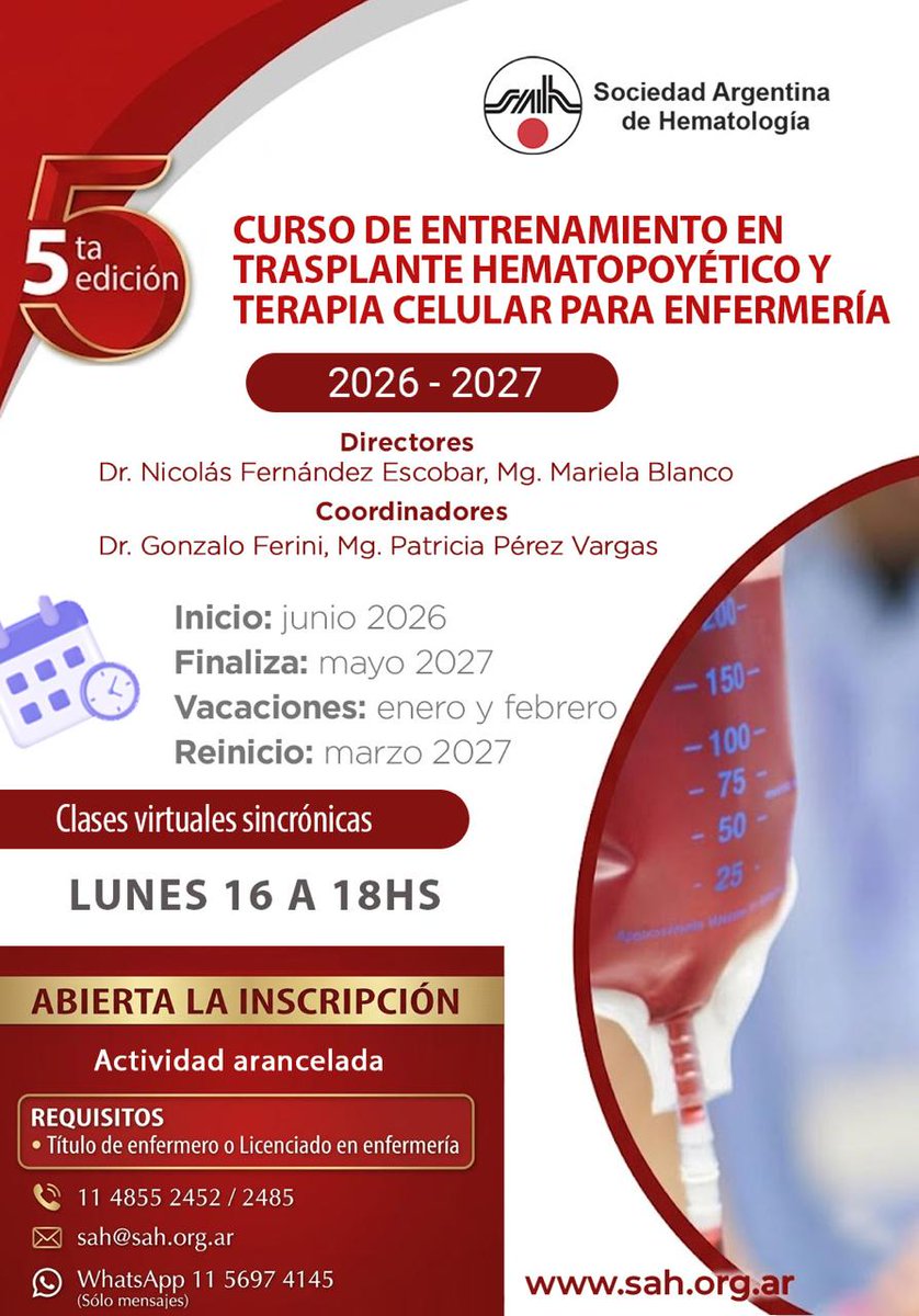 Sociedad Argentina de Hematología tweet media