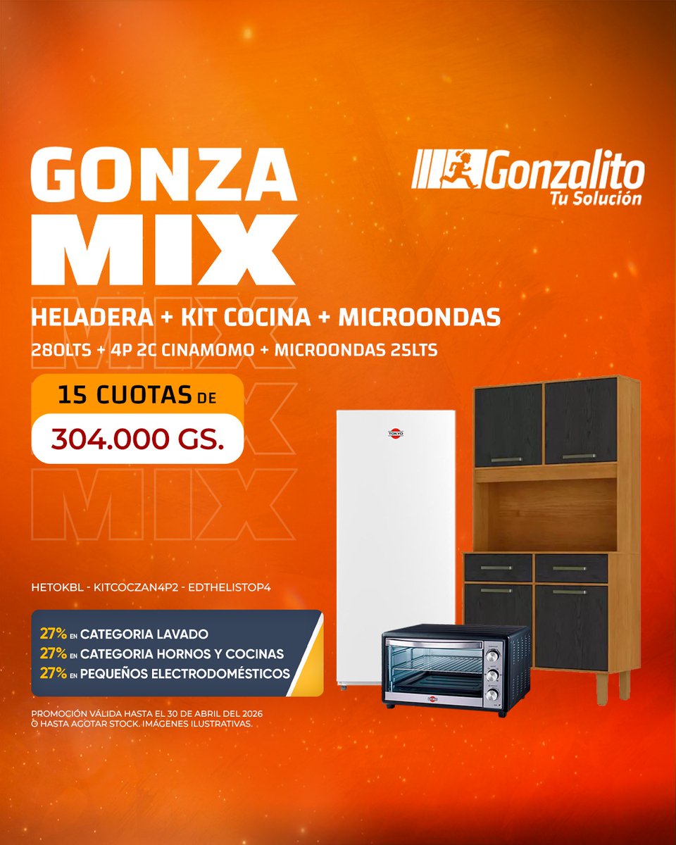 jazdejpvillamil's tweet image. Tiendas Gonzalito y sus promociones de locura!!! 
Sin entrega inicial
Envío gratis 
Primera cuota recién pagas en Junio!

0984100731
Escribime