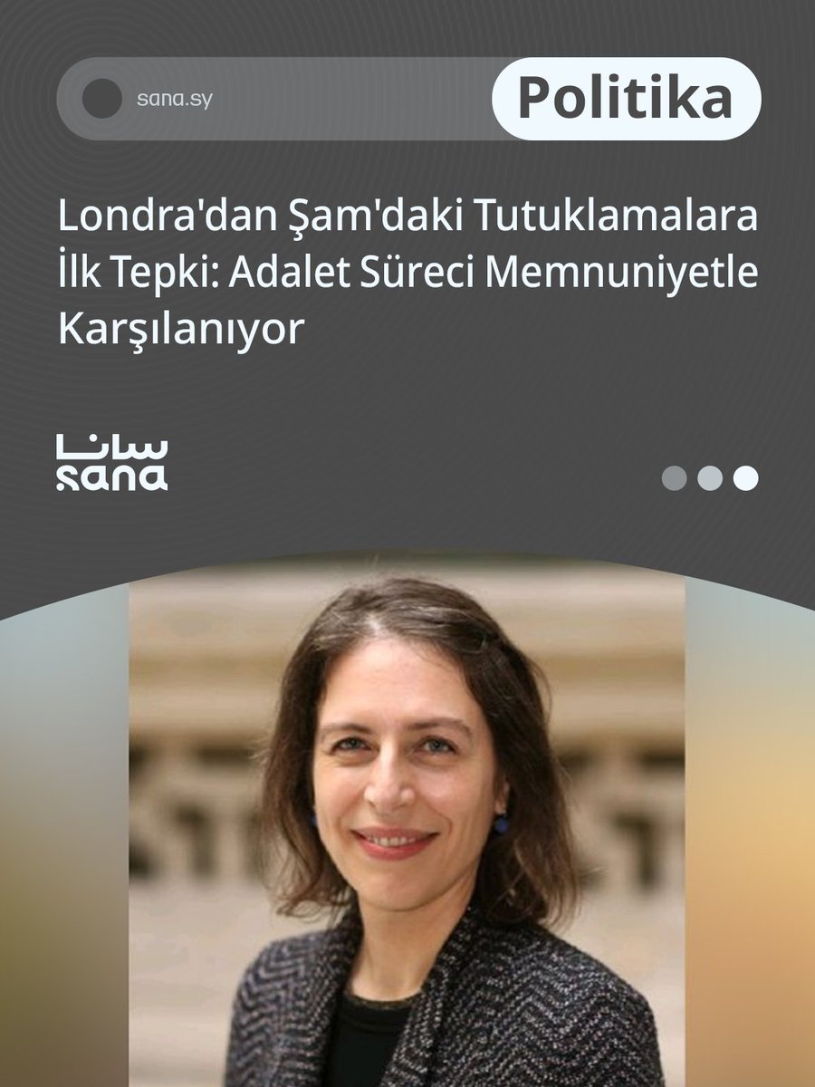 arap_ajans's tweet image. Birleşik Krallık'ın Suriye Elçisi Ann Snow, Tadamun katliamı faili Emced Yusuf’un tutuklanmasını ve devrik rejim sembollerine yönelik yasal sürecin başlamasını memnuniyetle karşıladığını bildirdi.

sana.sy/tr/politics/22…

#Suriye #Şam  #Adalet #AnnSnow #HesapVerebilirlik  #SANA