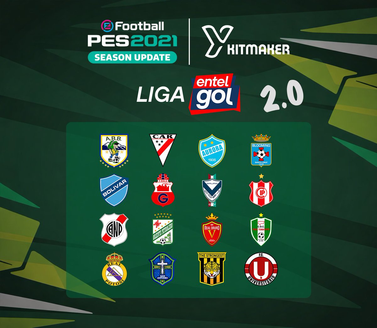 Y_Kitmaker's tweet image. ya disponible la version 2.0

Liga Boliviana 2026 [Kits - eFootball Pes 2021]  

kits Division Profesional de Bolivia 🇧🇴 

Consulta como adquirirlos &amp;gt; wa.link/0lnqco o MD

#Bolivia #fbf #eFootball #Pes2021 #Kits
#DivisonProfesional #LigaBoliviana2026