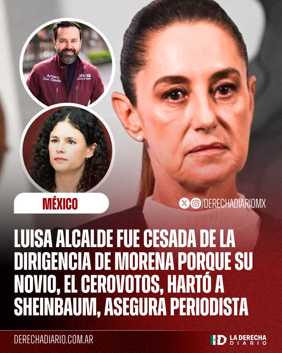 🚨🇲🇽 | POR ALZADO: El patético Arturo Ávila fue la causa por la que Luisa Alcalde fue cesada de la dirigencia de Morena, ya que habría "hartado" a la narcopresidente Sheinbaum, asumiendo roles que no le corresponden y dando indicaciones fuera de lugar, asegura el periodista