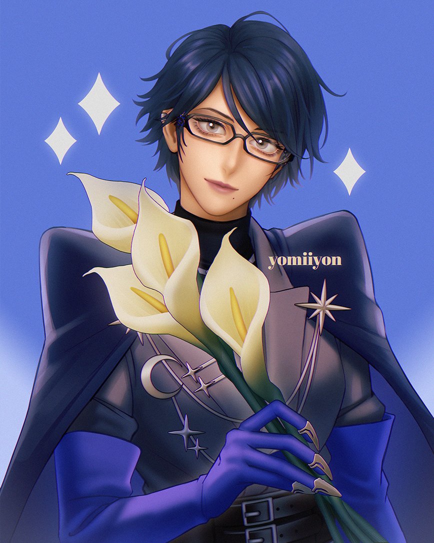 yomiiyon's tweet photo. #Bayonetta 💙💐 https://t.co/rLwn3XxK4s