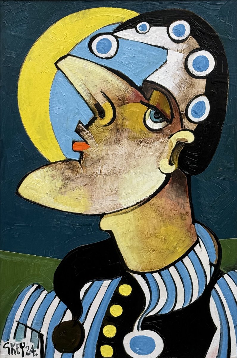 gallerycheshire's tweet photo. Mr Punch &amp; Moon by Geoffrey Key.

#geoffreykey #punchandjudy https://t.co/XDjh8sgkW2