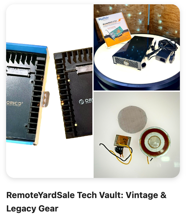 remoteyardsale's tweet image. ebay.com/inf/rys/collec… // Old tech doesn’t die—it just gets harder to find. // Vintage drives, legacy gear, and niche hardware for builders, collectors, and anyone keeping older systems alive. // #vintagetech #retrocomputing #techgear #collectibles #ebayfinds