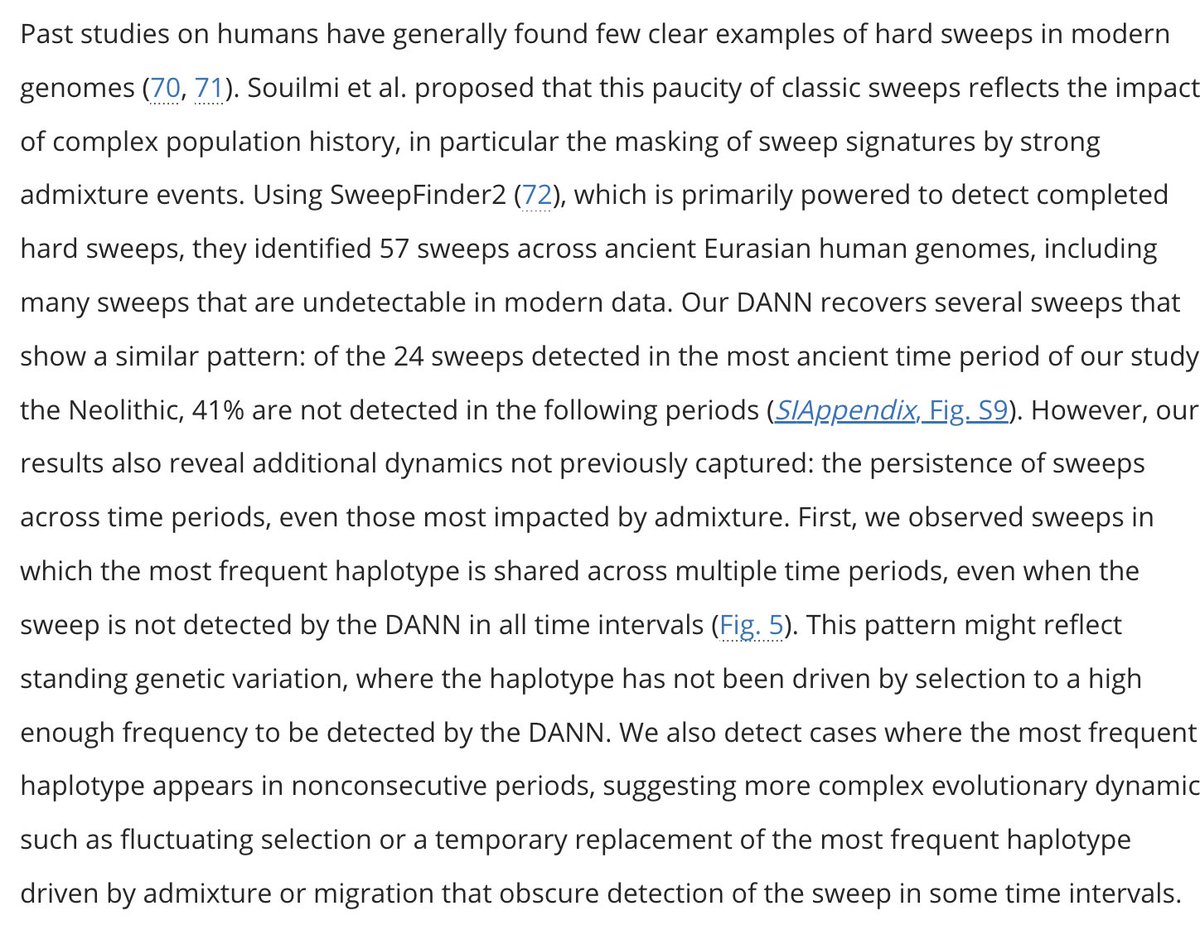 DanTabin's tweet photo. Now published (was previously a preprint) work from @MarianaHarr looks at selection using a domain-adaptive neural network and uses time series data to investigate the affect of admixture on the detection of selective sweeps.
Read it here: https://t.co/EJQgNy7pDL https://t.co/Qm1W7hpRXT