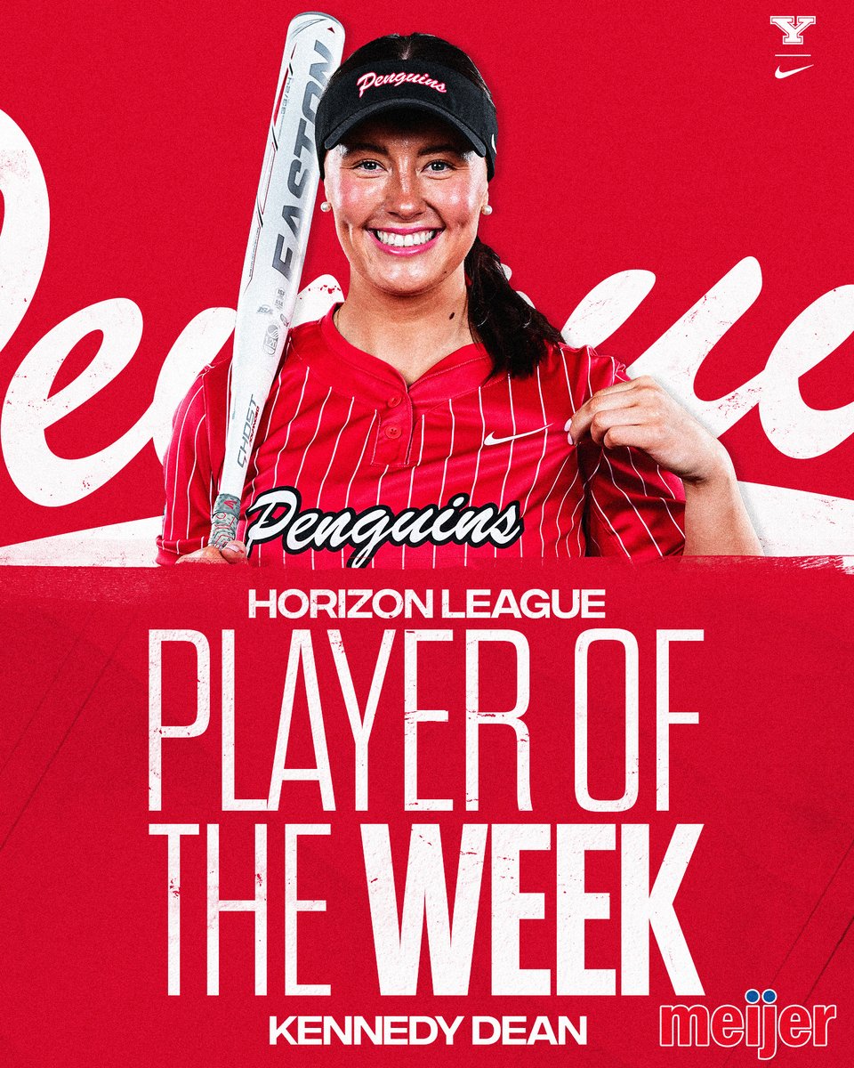 YSUSoftball's tweet photo. Congratulations to Kennedy Dean on being named the @UnderArmour #HSLB Player of the Week

🔴 .368 Avg. | .947 Slg%
🔴 3 R | 2 2B | 3 HR | 11 RBIs

📰: https://t.co/Ns7EQ6UarA

#GoGuins https://t.co/N4fz78AWWL
