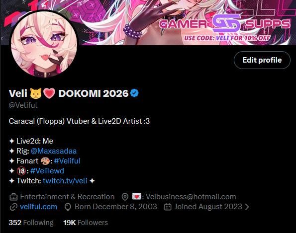 Veli 🐱💗 DOKOMI 2026 tweet media