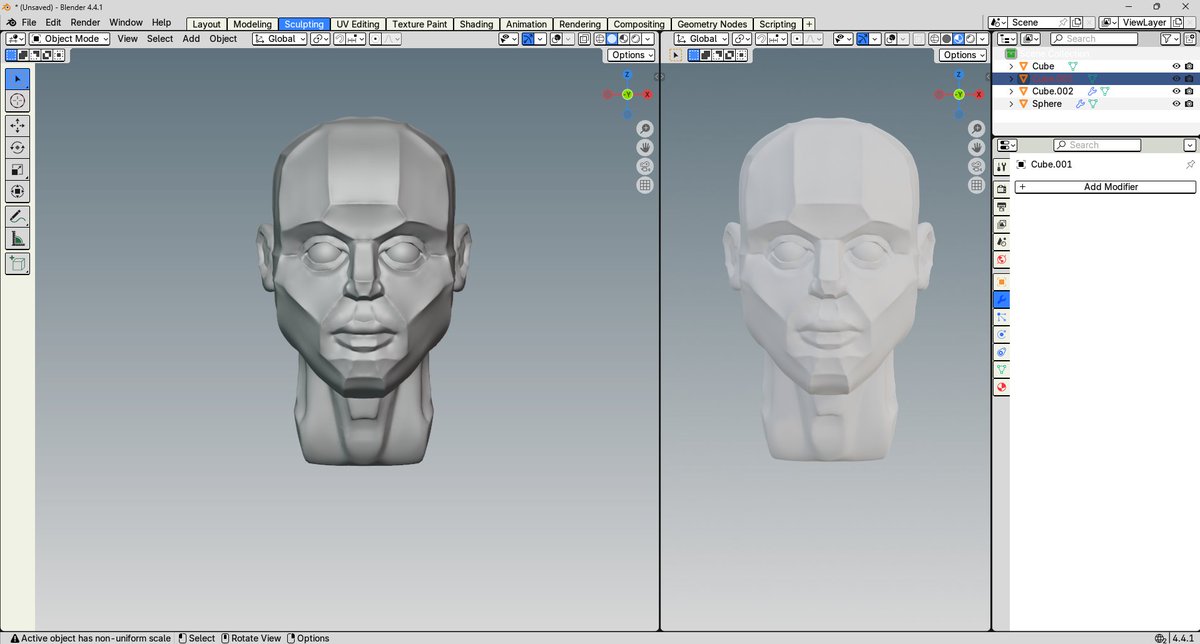 Jahshaban_'s tweet image. took more time today to understand the planes of the face using the Asaro head for reference !

#b3d #3dmodelling