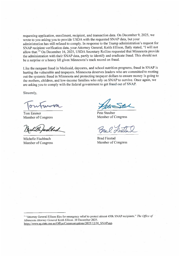 Congressman Brad Finstad tweet media