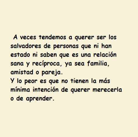 minabose's tweet photo. A veces tendemos a querer ser los salvadores de personas que ni han estado ni saben que es una relación sana y recíproca, ya sea familia, amistad o pareja.
Y lo peor es que no tienen la más mínima intención de querer merecerla o de aprender. https://t.co/qSHk8hyAHQ