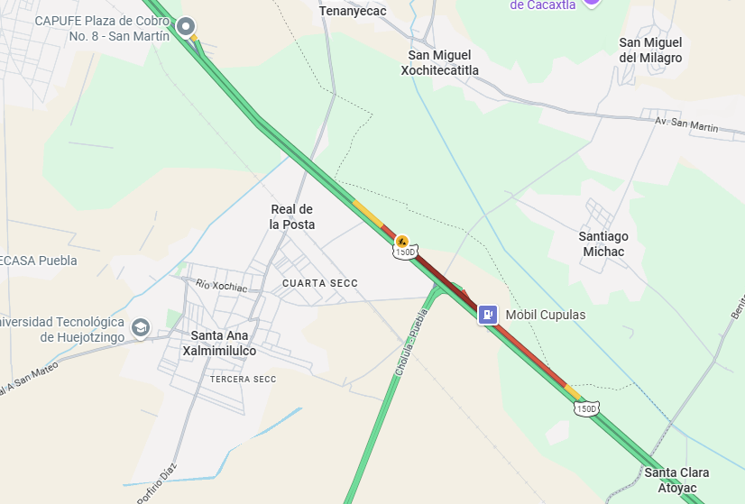 c4_security's tweet photo. @CAPUFE Buena tarde, ¿sabrán el motivo del tráfico en la autopista México - Puebla? en el km 101 aproximadamente. Sentido CDMX https://t.co/Wnnhvg315y