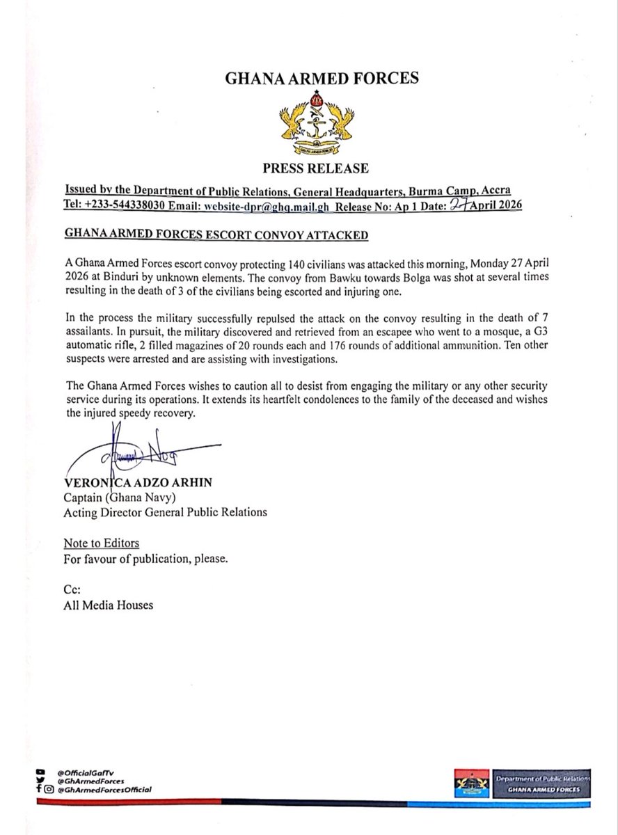 Ghana Armed Forces tweet media