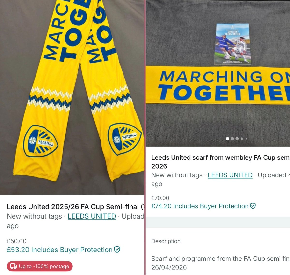 allleedsaway's tweet image. Thoughts on "fans" selling their scarfs? 

 #footballnews #champions #marchingontogether #championship #footballlife #LeedsFans #footballseason #footballskills #leedslife #fanpage #footballnews #footballplayer #footballfans #FootballVibes #Leeds #leedsf #ellandroad #alaw
