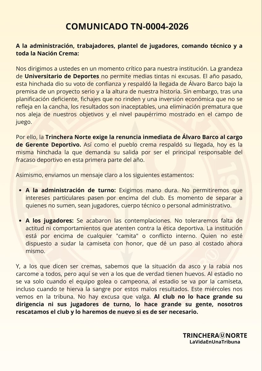 TRINCHERAⓊNORTE tweet media