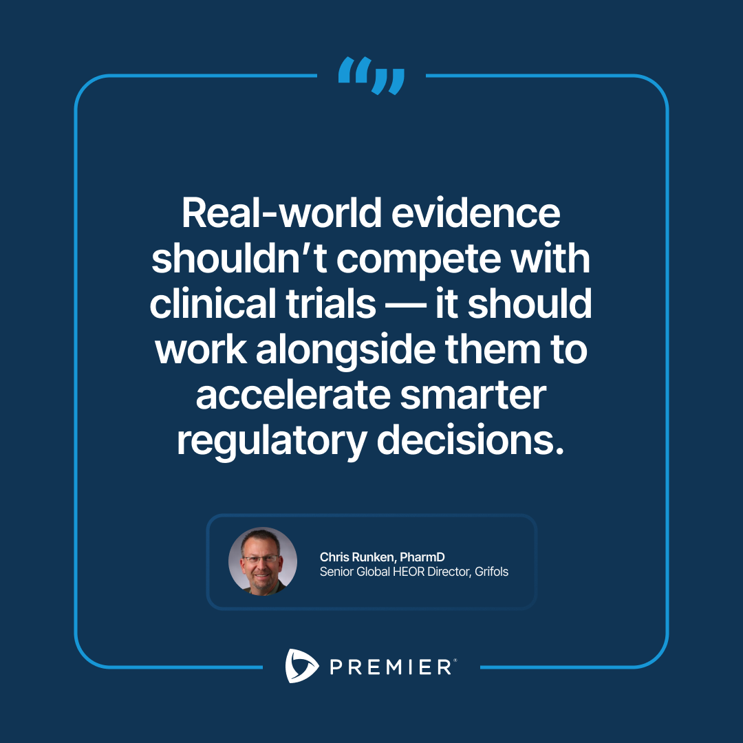 PremierHA's tweet photo. Randomized controlled trials remain the gold standard. But on their own, they do not capture the full picture. Real-world evidence (RWE) adds critical context, helping organizations accelerate decisions, strengthen submissions and better reflect how products perform in practice.

Learn how leaders from Grifols, @Medtronic and @JNJNews are bridging the gap between clinical trial data and RWE: https://t.co/u8XB88574M