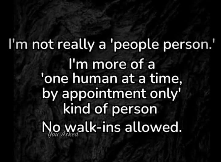 CookieKL's tweet image. #Introvert by appointment only... #people ...
 🤣🤣💯😊🤘✌🏻🩷😂