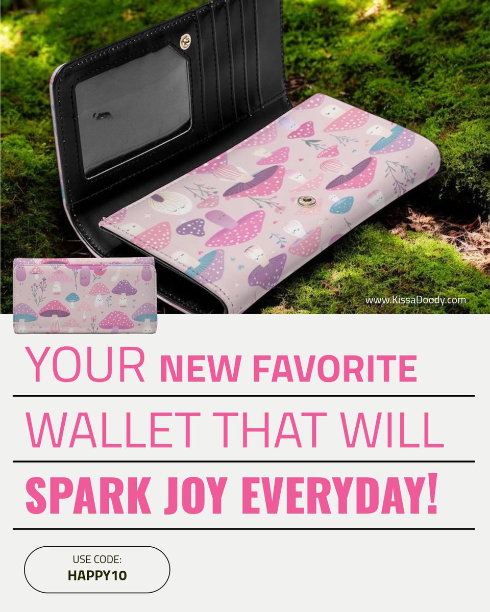 KissaDoody's tweet image. 🌸🍄 New drop: Pink Mushroom Fairy Core Wallet for women 💗✨

Soft, dreamy, and made for your fairy core aesthetic. Lightweight, practical, and perfect for everyday magic. #fairycore #grandmacore
