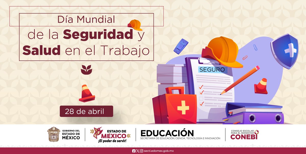 CONEBIedomex's tweet image. Este año el #DíaMundialDeLaSeguridadYSaludEnElTrabajo ⛑tiene como lema “Estrés en el trabajo: un reto colectivo”, con el objetivo de prevenir accidentes y enfermedades laborales, así como garantizar entornos de trabajo seguros y saludables 🤝🤍.
#SomosCONEBI