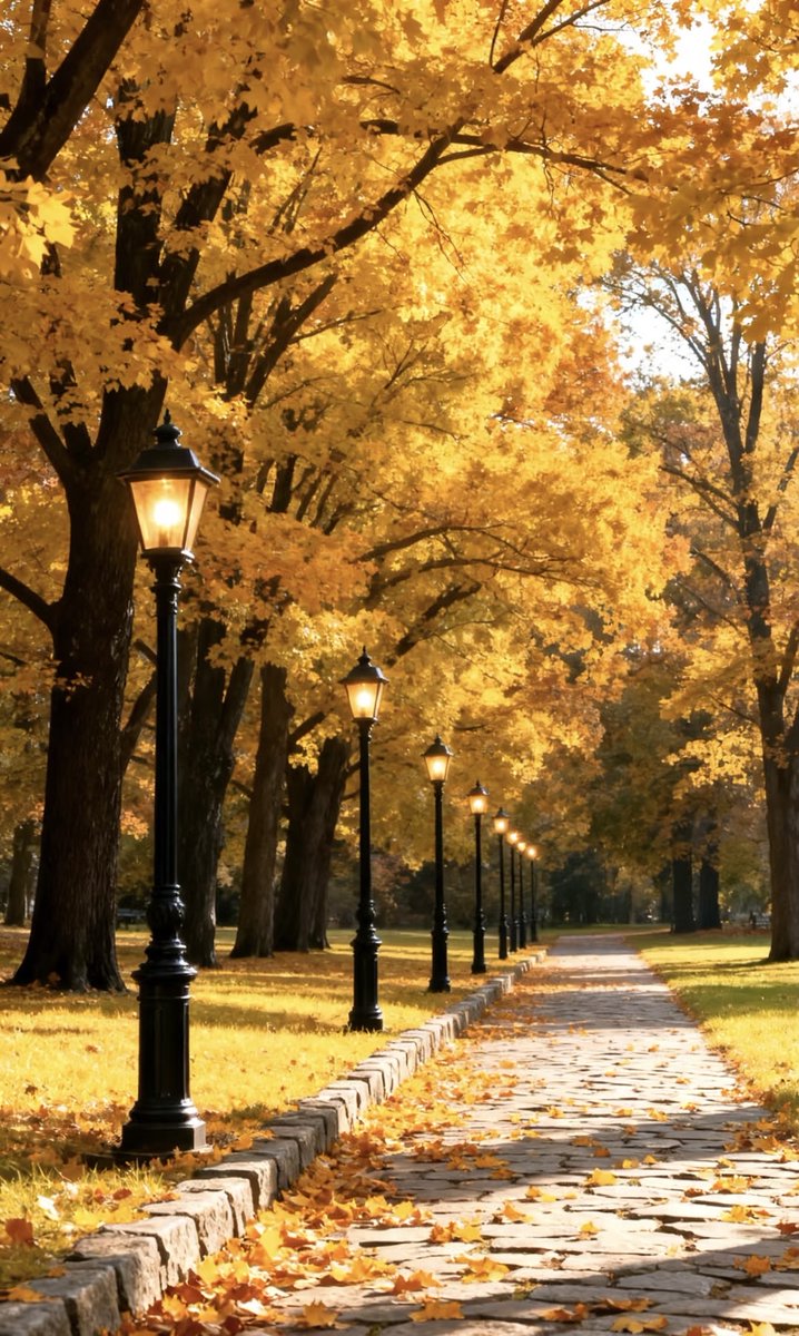 PouginF's tweet photo. Autumn breeze, golden leaves, warm lattes—perfect day to stroll and soak in fall’s cozy magic! https://t.co/2rE8cvv0TB