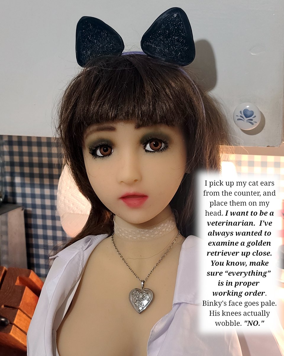 Daria, the Veterinarian. Hugs, Daria 🙋‍♀️ Part 31 of the “Doctor Daria”  series. See my profile for the earlier parts. #doll #dolls #dollstagram  #girlfriend #lovedoll #adultdoll #minidoll