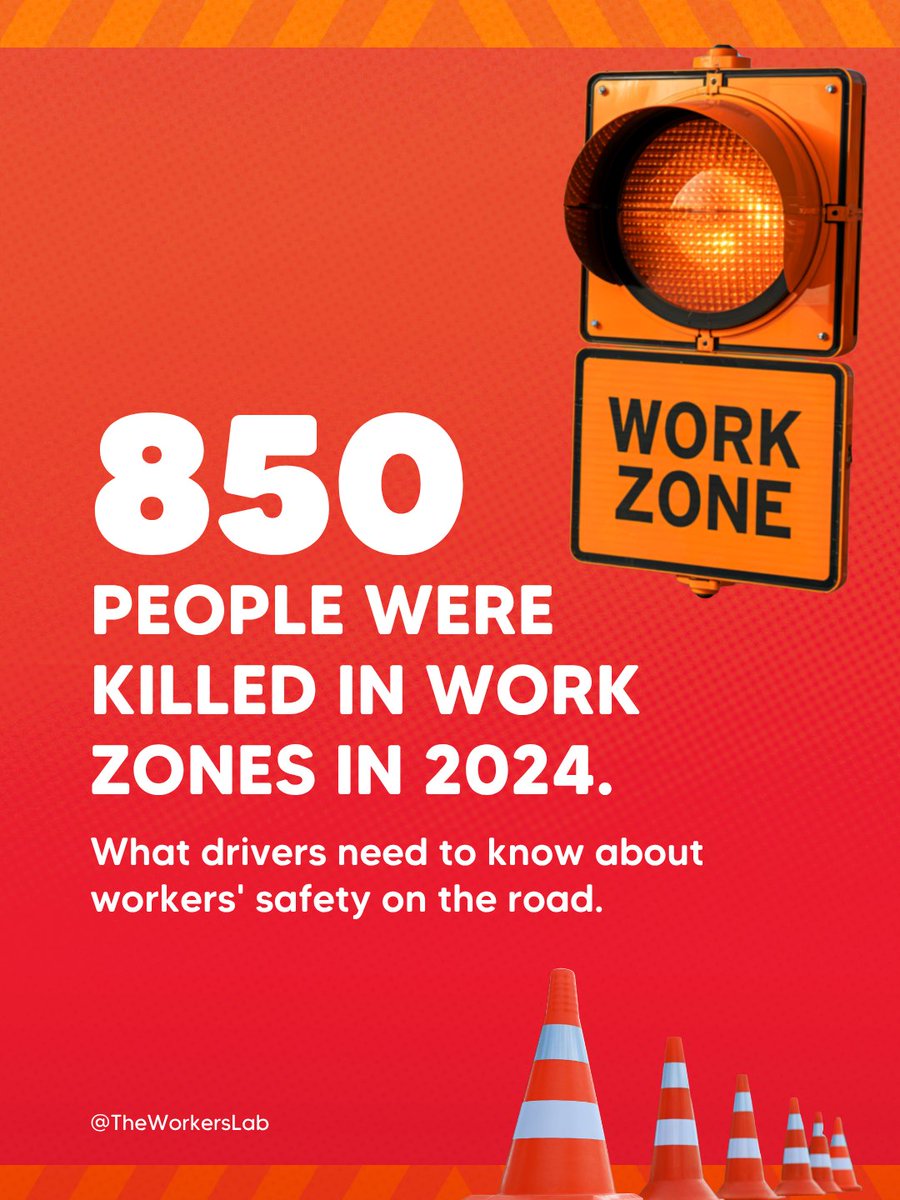 theworkerslab's tweet photo. Every work zone is someone’s job site.

This National Work Zone Awareness Week, we’re raising awareness for the workers who can’t afford for drivers to be distracted.

#WorkersRights #WorkZoneSafety #ProtectOurWorkers https://t.co/r9qetZ3GPl