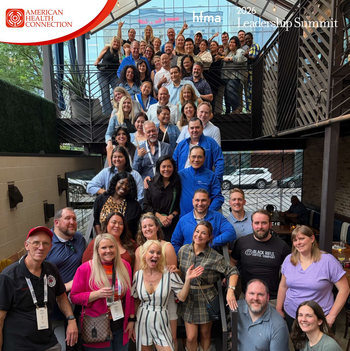 We’re thrilled to be at the 2026 <a href="/hfmaorg/">HFMA</a> Leadership Summit in Austin, Texas! These are HFMA West Coast Board Members at the HFMA group event held 4/26, and that's our own Shannon Hebert in the fifth row up on the right. As the nation’s first and only 100% US-based healthcare