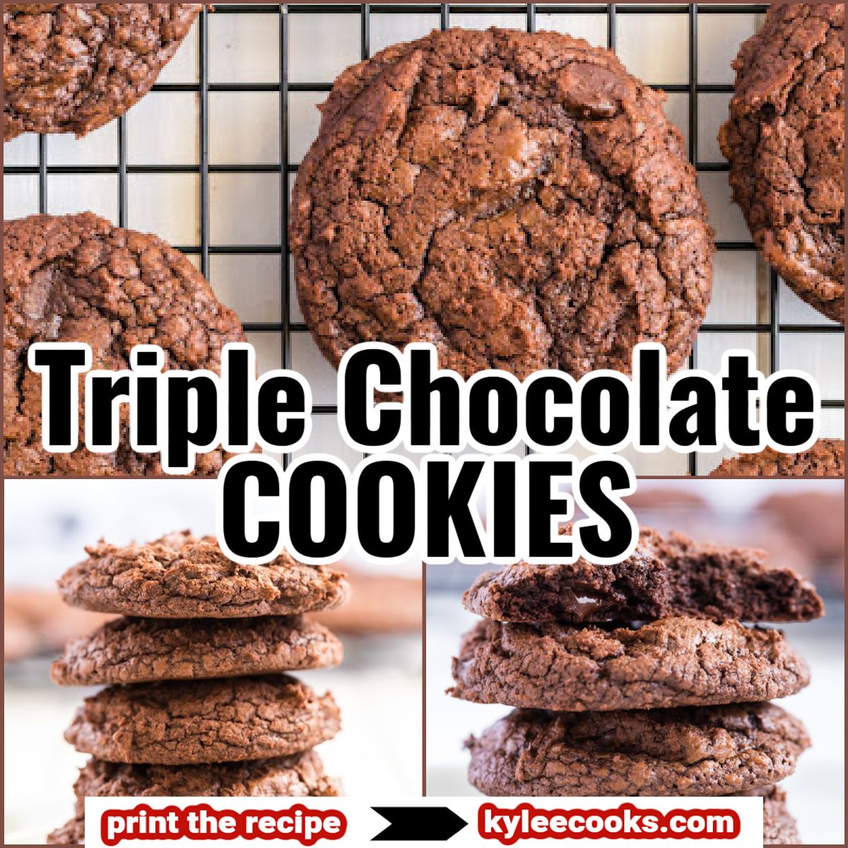 kyleecooks's tweet image. These triple chocolate cookies come out thick, chewy and absolutely packed with chocolate in every bite. Bring milk. #cookies #chocolate #kyleecooks kyleecooks.com/thick-and-chew…