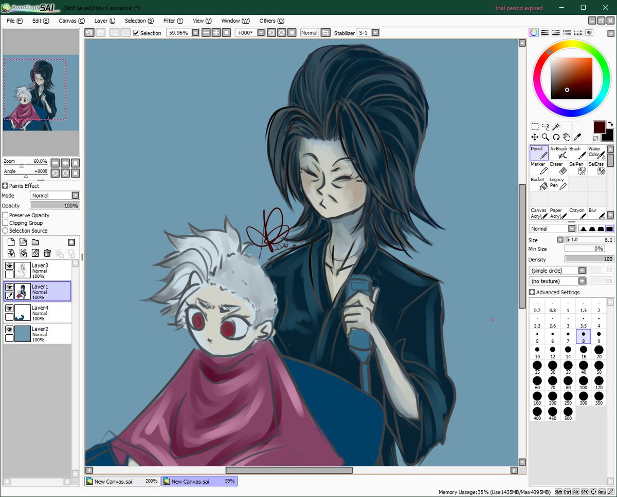 drac8itch__'s tweet image. idk......i drew Rudo getting buzzed by The Dragon Lady #gachiakuta #navy