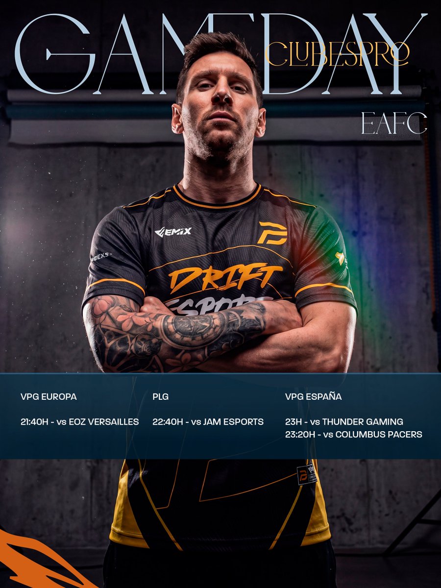 DriFtEsports_'s tweet image. GAMEDAY | #ClubesPro 

Día completo con todas las competiciones💪🏽

🏆 @VPGEurope 

21:40h 🆚 @eozversailles 

🏆 @PLG_Spain 

22:40h 🆚 @JAM_eSports 

🏆 @VPG_Spain 

23:00h 🆚 @EsThundergaming 
23:20h 🆚 @ColumbusVCP 

#DriFtEsports 🧡