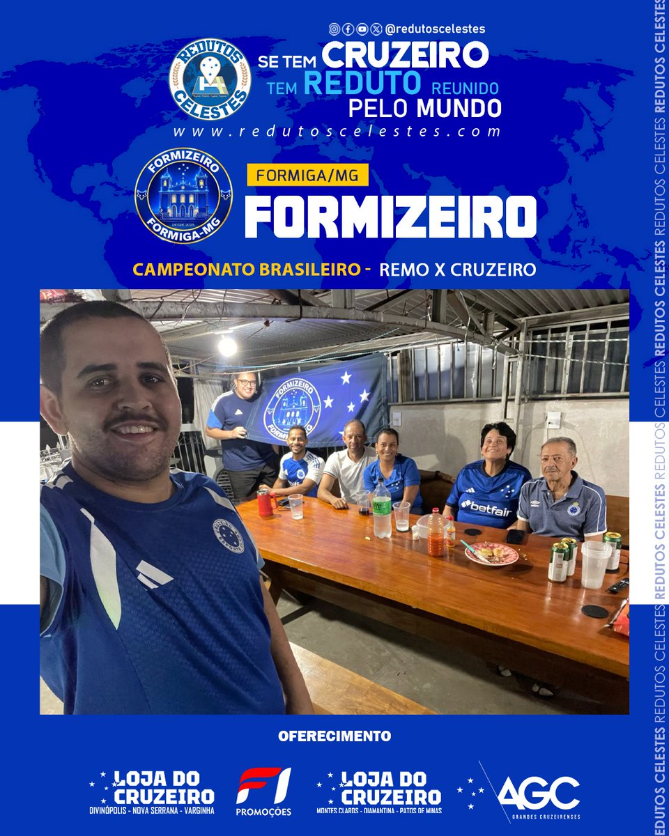 RedutosCelestes's tweet photo. O reduto @formizeiro se reuniu no jogo do @Cruzeiro contra o Remo pelo campeonato brasileiro.

Cruzeirenses pelo Mundo #JuntosPeloCruzeiro

#RedutosCelestes #Cruzeiro
#CampeonatoBrasileiro2026 https://t.co/DnZFnyaI9t