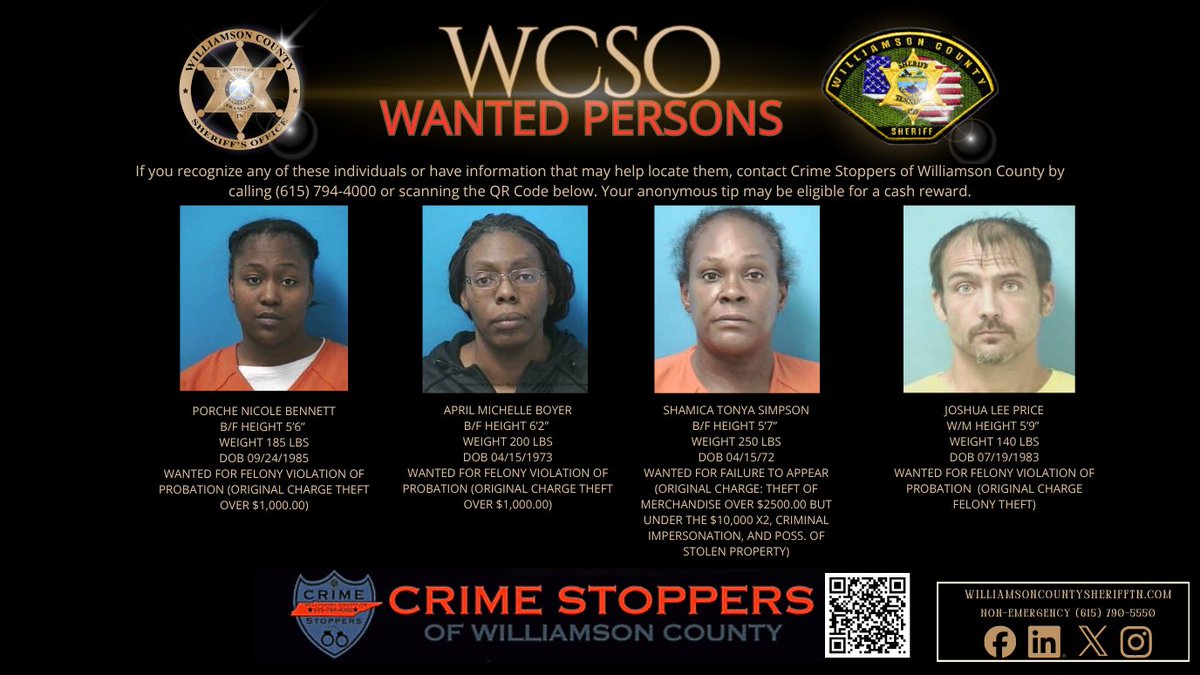 WCTN_CS's tweet photo. **UPDATED WANTED PERSONS**  🚨📷https://t.co/mXkNPAOZbx OR CALL 615-794-4000 TO SUBMIT AN ANONYMOUS TIP WITH A CALL TAKER. CASH REWARD FOR TIP LEADING TO ARREST https://t.co/iHJn5Eg6C9