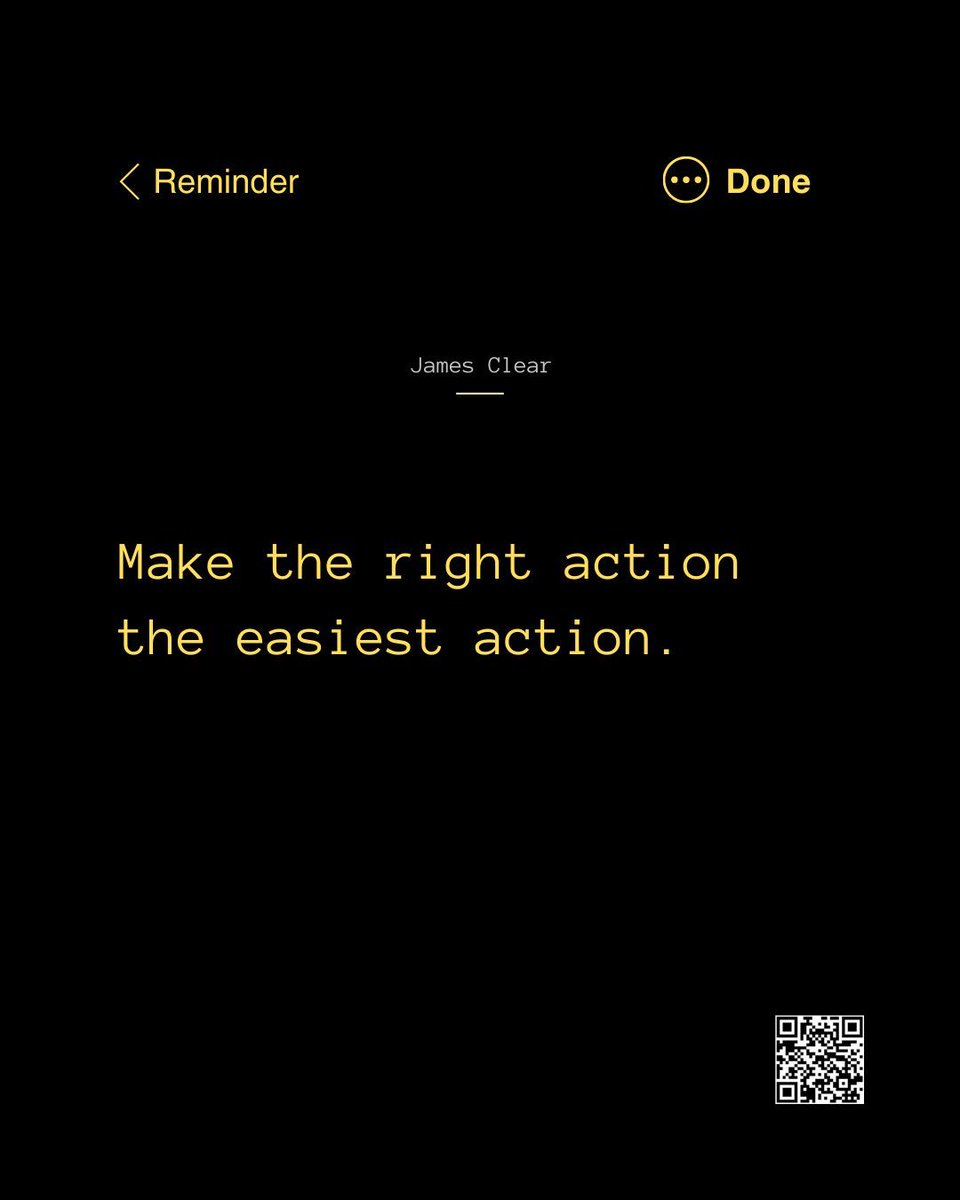 firstaimovers's tweet photo. Make the right action the easiest action.
James Clear

Make the right choice easier than any other—and lead with quiet clarity. #Leadership #JamesClear https://t.co/V05Gy0Z4PY