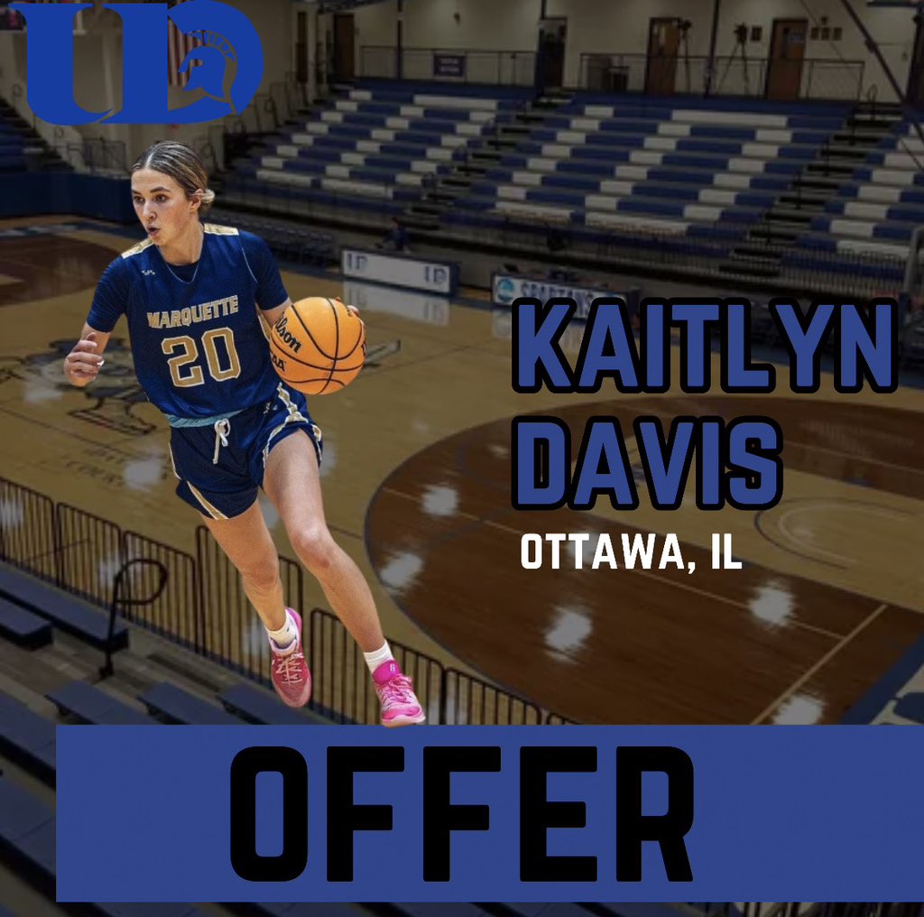 kaitlyndavis24's tweet photo. After a great visit at Dubuque I am blessed to receive an offer to continue my athletic and academic career! Thank you @UD_WBB for the amazing visit! Beyond grateful 💙🤍 https://t.co/zJWBv1qxTk