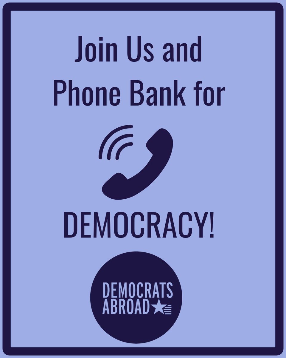 DemsAbroad's tweet image. Americans overseas…You can help US citizens living abroad to VOTE in 2026!

Learn how to Get Out The Vote #GOTV with phonebanking! All you need is a computer, internet, and a headset.
democratsabroad.org/phonebanking
#DemsAbroad 
#VoteFromAbroad 
#americansabroad 
#USExpats