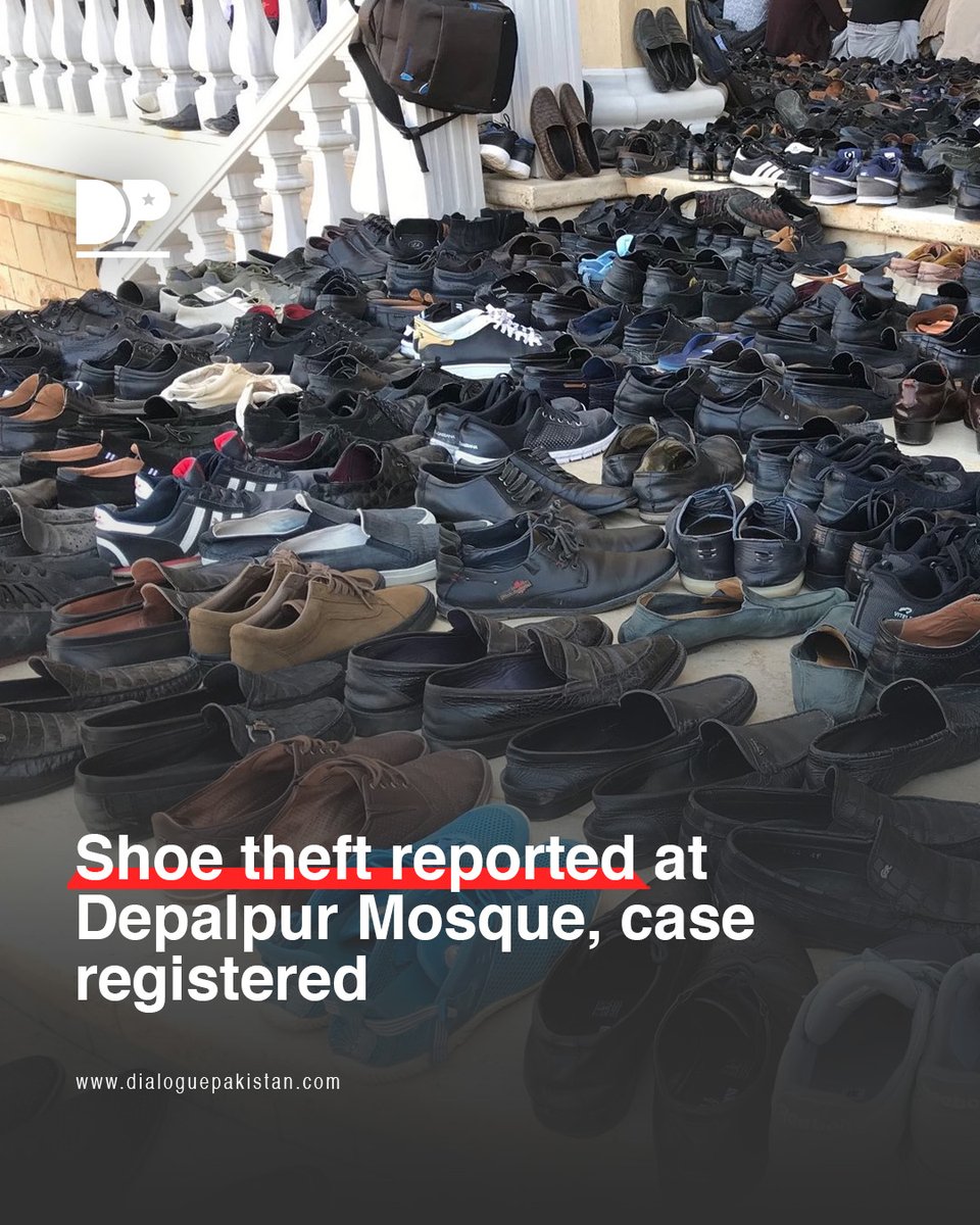 DialoguePak's tweet image. A First Information Report (FIR) has been registered at City Police Station over a shoe theft incident in Punjab's Depalpur.

dialoguepakistan.com/en/bizarre/sho…

#DialoguePakistan  #FIR #Shoes #Theft