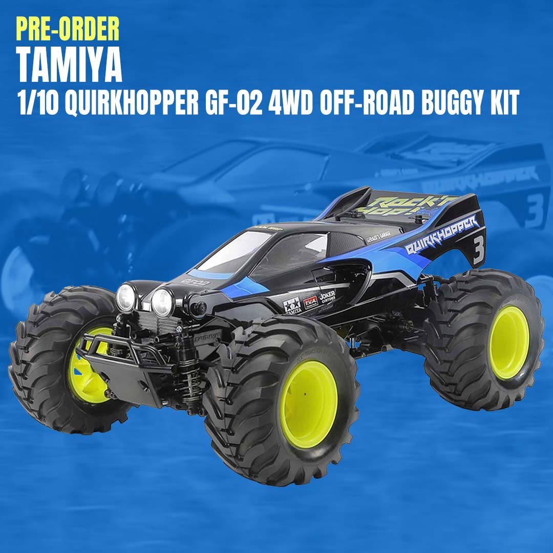 towerhobbies's tweet photo. The Tamiya 1/10 Quirkhopper GF-02 4WD Off-Road Buggy Kit brings quirky style and serious off-road fun!
Now available for pre-order! Limited Quantities!
https://t.co/ysffOc7BKr
#TowerHobbies #Tamiya #Quirkhopper #RCBuggy #OffRoadRC #PreOrder #LimitedStock https://t.co/tKLzwNeeEQ