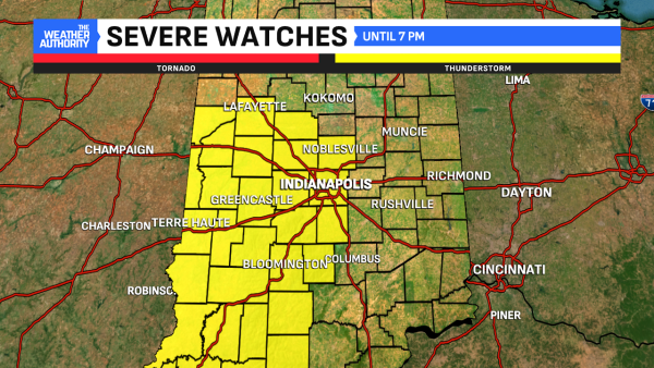 Central Indiana could see severe weather on Monday, with much of the ...