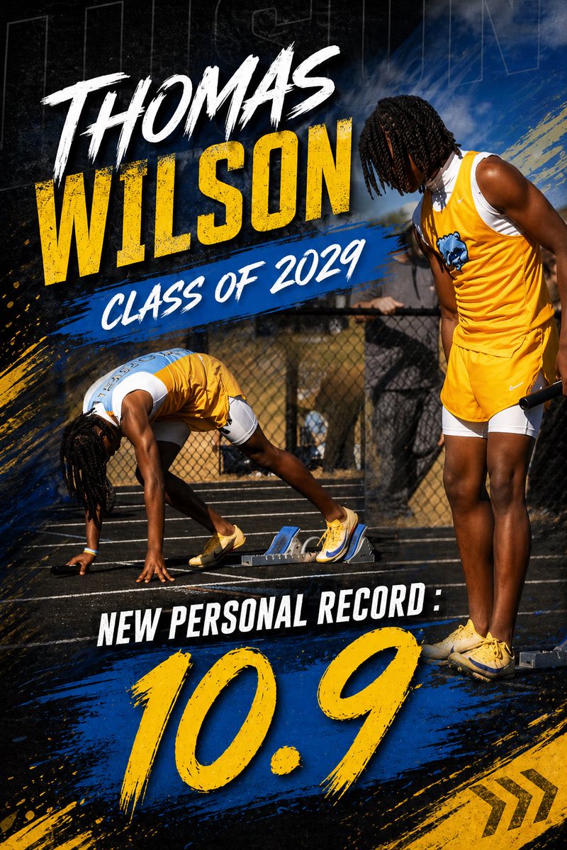 thomaswilsonn9's tweet photo. #freshman
100m 10.9
🥇100m
🥇4x1
🥈200m https://t.co/0kXYGJuRwI
